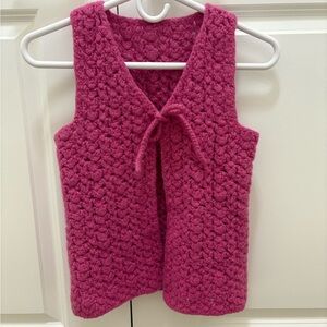 Pink Crochet Vest